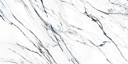 Geotiles Oikos Blue Белый - Голубой Полированный Ректифицированный Керамогранит 75х150 см