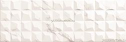 Goetan Ceramica Luxury Relieve Prisma White Белая Глянцевая Рельефная Настенная плитка 30x90