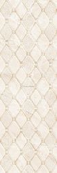 Eurotile Ermitage 584 Light Рельеф Сетка Бежевая Глянцевая Настенная плитка 29,5х89,5 см