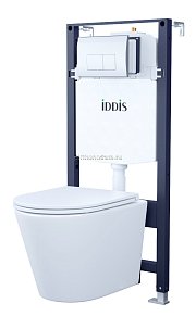 Iddis Basic BASC010i73 Унитаз подвесной, инсталляция и клавиша смыва