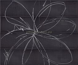 Viva Ceramica Dolceamaro Black Poison Панно 25x60х8 (8 шт.) см