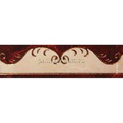 Villa Ceramica Ornamento rosso Listelo Коричневый Глянцевый Бордюр 8х30 см