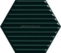 Paradyz Intense Tone Green Heksagon Structure B Shiny Зеленая Глянцевая Структурированная Настенная плитка 17,1x19,8 см