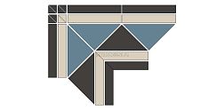 Top Cer Hong Kong Corner Микс Матовый Угол 18,9х32,8 см