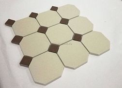 Идальго Метлахская плитка Диана Белая (Микс 3) Матовая Настенная плитка 30x30 см