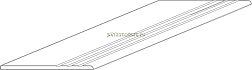 Kutahya Spazio Grey Matt Ступень с насечками 30х120 см