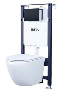 Iddis Basic BASBQ02i73 Унитаз подвесной, инсталляция и клавиша смыва