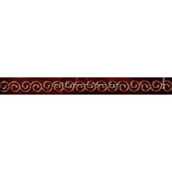 Villa Ceramica Ornamento rosso Moldura Коричневый Глянцевый Бордюр 3х30 см