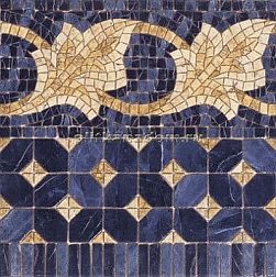 Vives Iliada Cenefa Midas Azul Декор 43,5x43,5 см