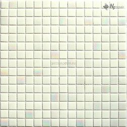 NS-mosaic Econom series MIX23 Мозаика стеклянная белая (сетка) 32,7х32,7 (2х2) см