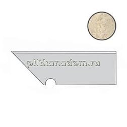 Atlas Concorde Aix Blanc Battiscopa Sag.Sx. (A0SN) Неглазурованный керамогранит 30х7,2 см