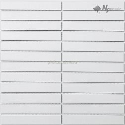 NS-Mosaic Porcelain series P-529 Керамика Матовая Белая Мозаика 29,6х30 (2,2х14,5) см