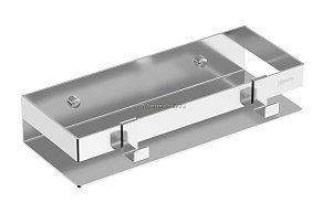 Lemark Shelf line 9771049 Полка для душа прямая с крючками