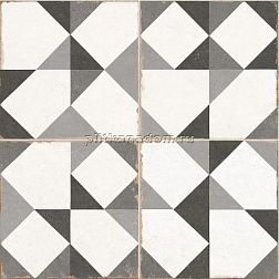 Dual Gres Spirit Old School Nienke Серая Узор Матовая Напольная плитка 45x45 см