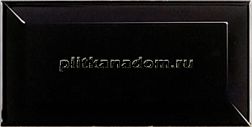 Equipe Metro 12736 Black Gloss Настенная плитка 7,5x15 см