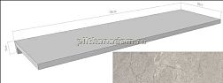 Imola The Rock SOAPST L 90 AS Серая Матовая Ступень 30x90x5 см
